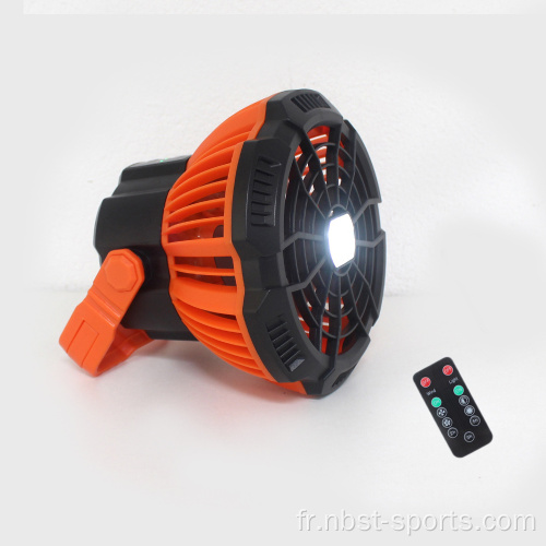 Ventilateur solaire de camping de charge de batterie de support de lumière LED